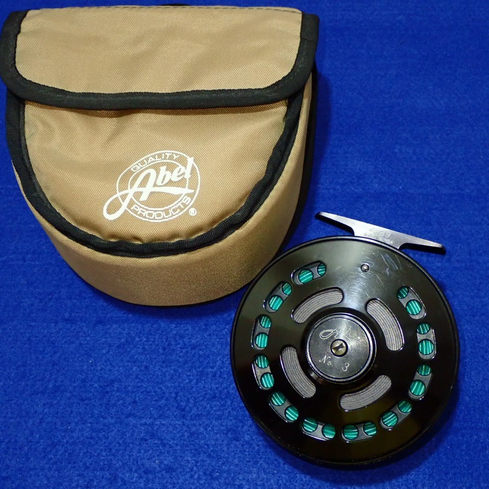Vintage Abel No.3 Fly Fishing Reel Right Handle Gloss Black Fine Condition