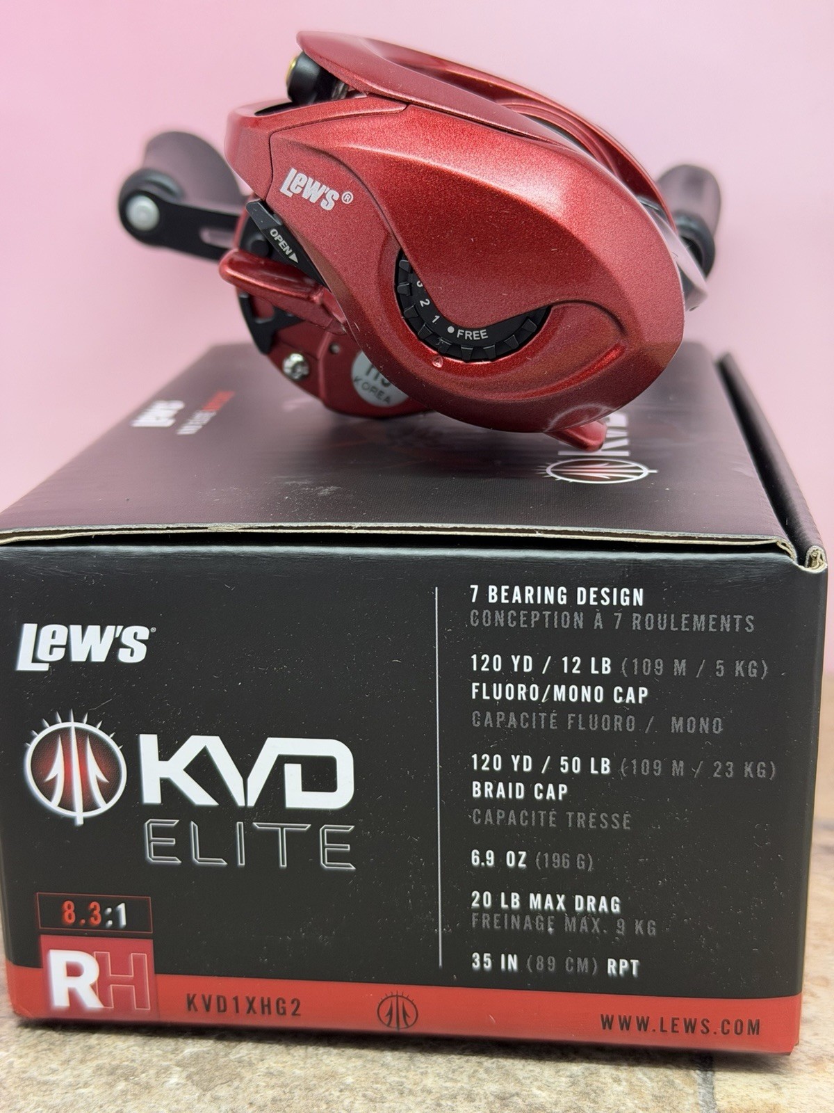 Lew’s KVD Elite Baitcast Fishing Reel 8:3:1 RH – KVD1XHG2-NEW