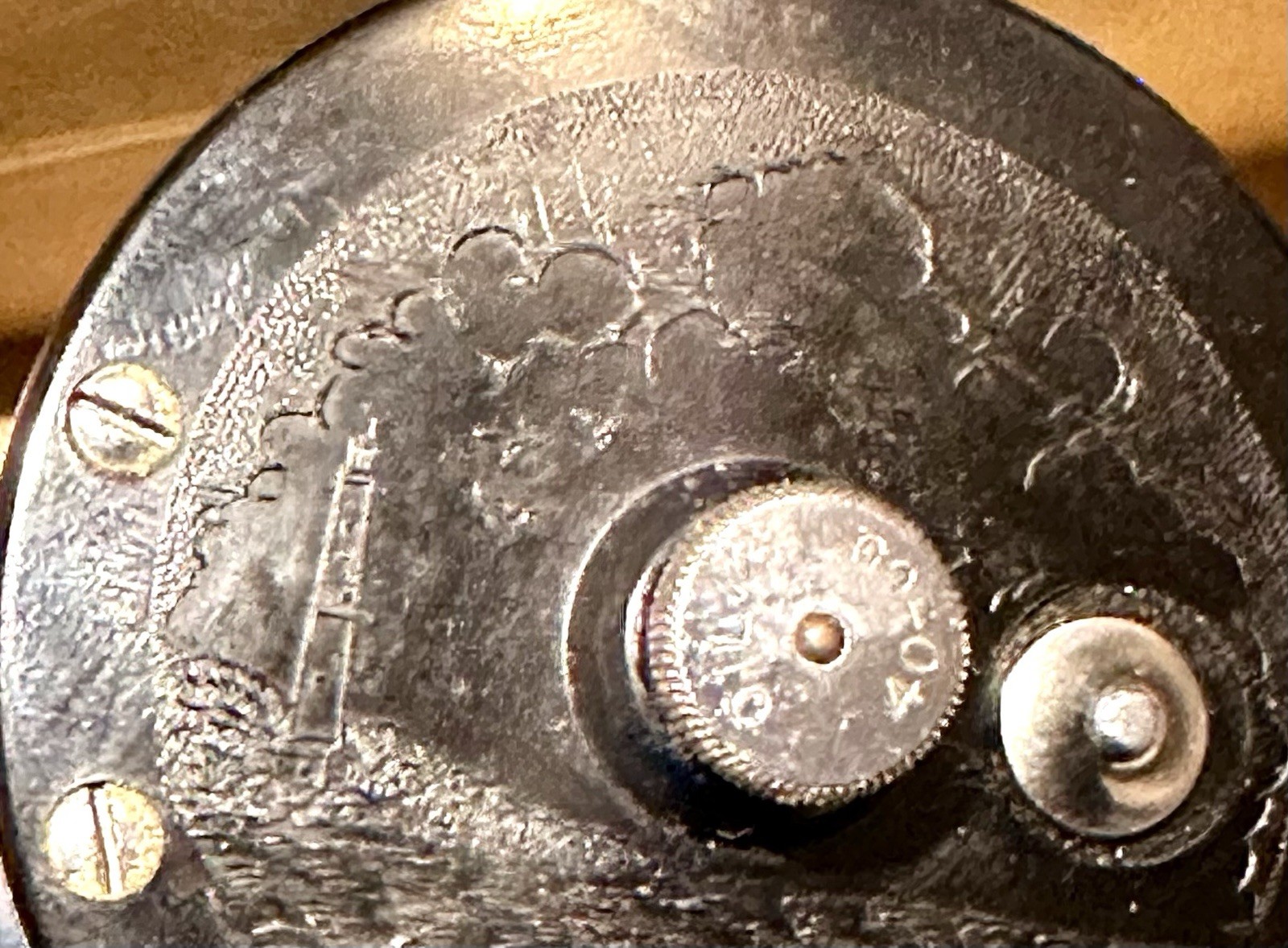 Vintage Penn 180 BaymasterConventional Reel Yellow Knob Star Drag Chrome