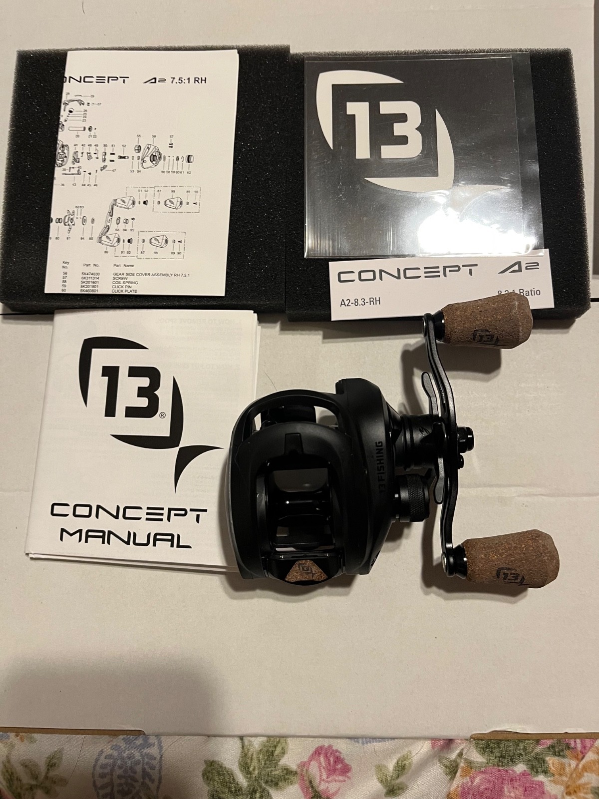 13 Fishing Concept A2 8.3:1 RH Aluminum Body Baitcasting Reel NIB