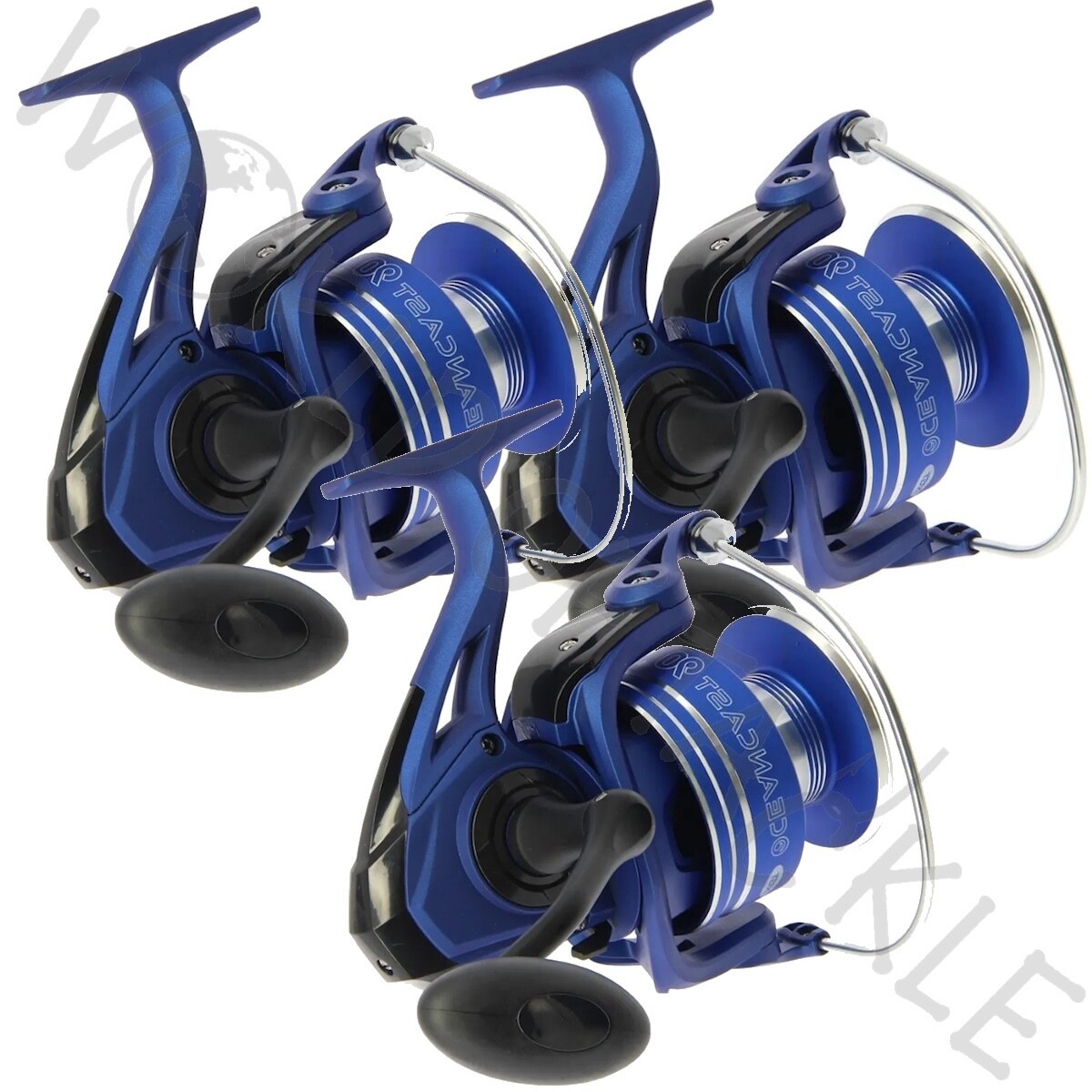 Large Beach Surf Sea Reel x3 Shore Fishing NGT Oceancast 90 Fixed Spool