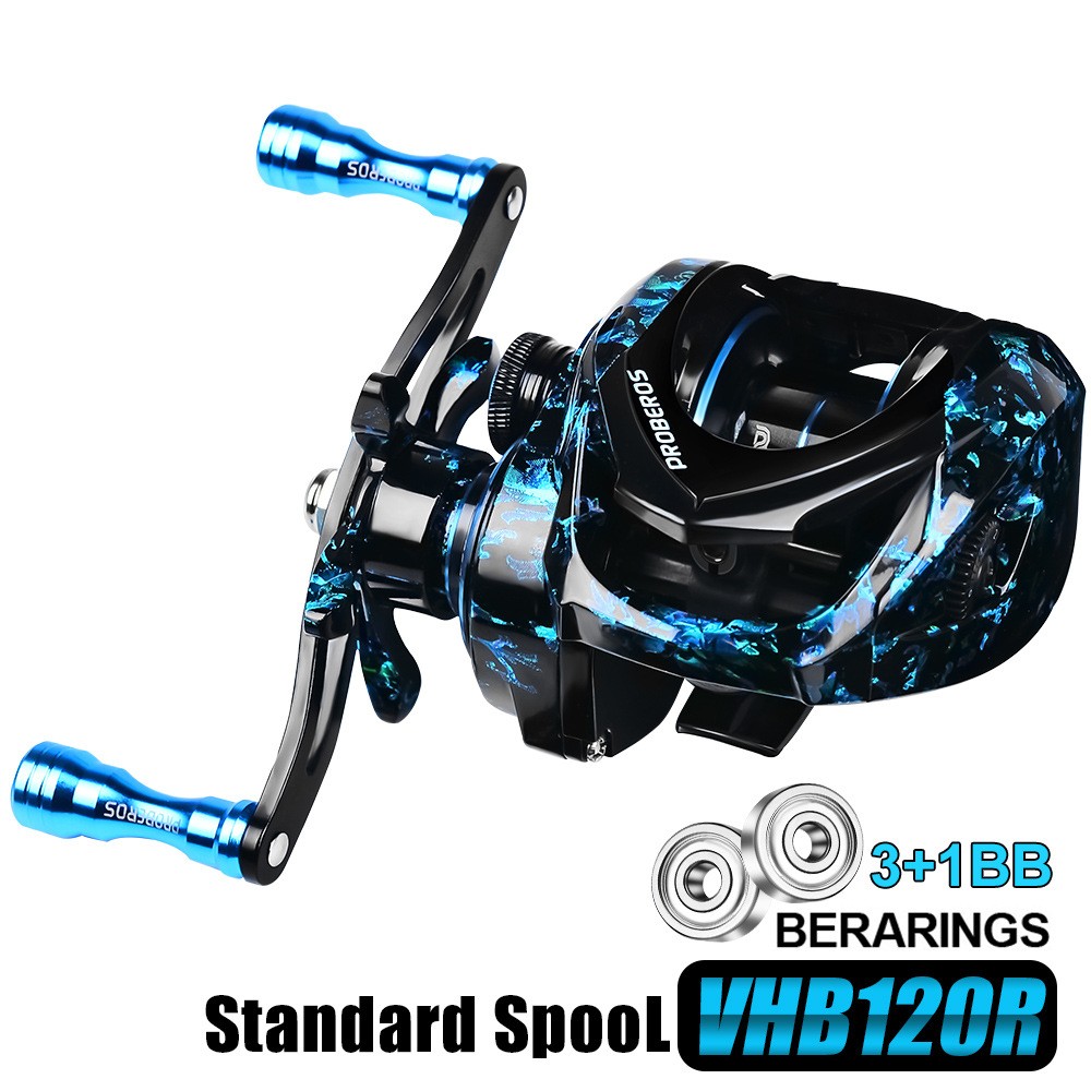 7.2:1 Gear Ratio Metal Fishing Reel Right/Left Hand 3+1BB 8kg/17.64LB Max Drag