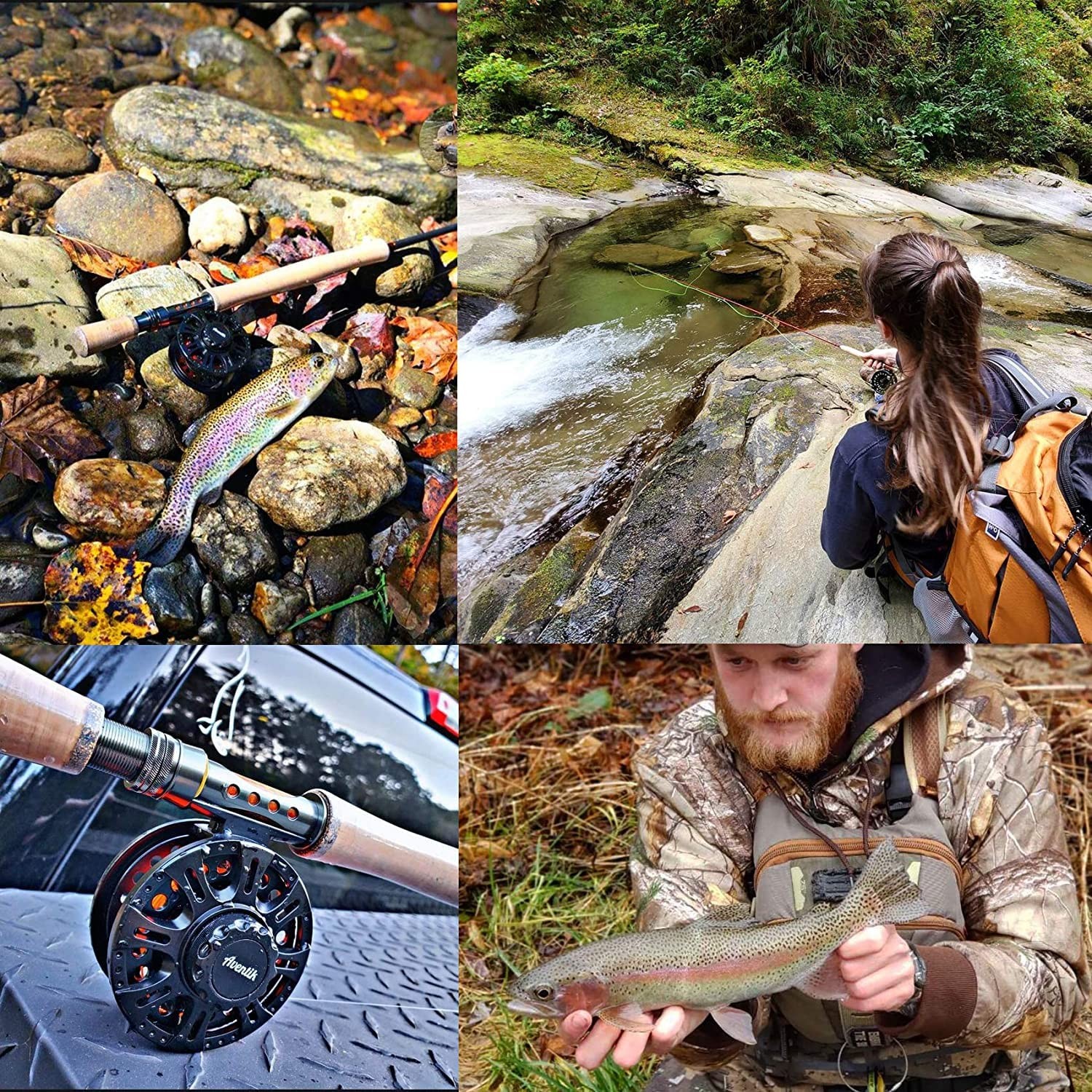 Aventik Fly Fishing Reel 3/4/5/6/7/8/9 Pre-Loaded Fly Reel with Line Combo (H…
