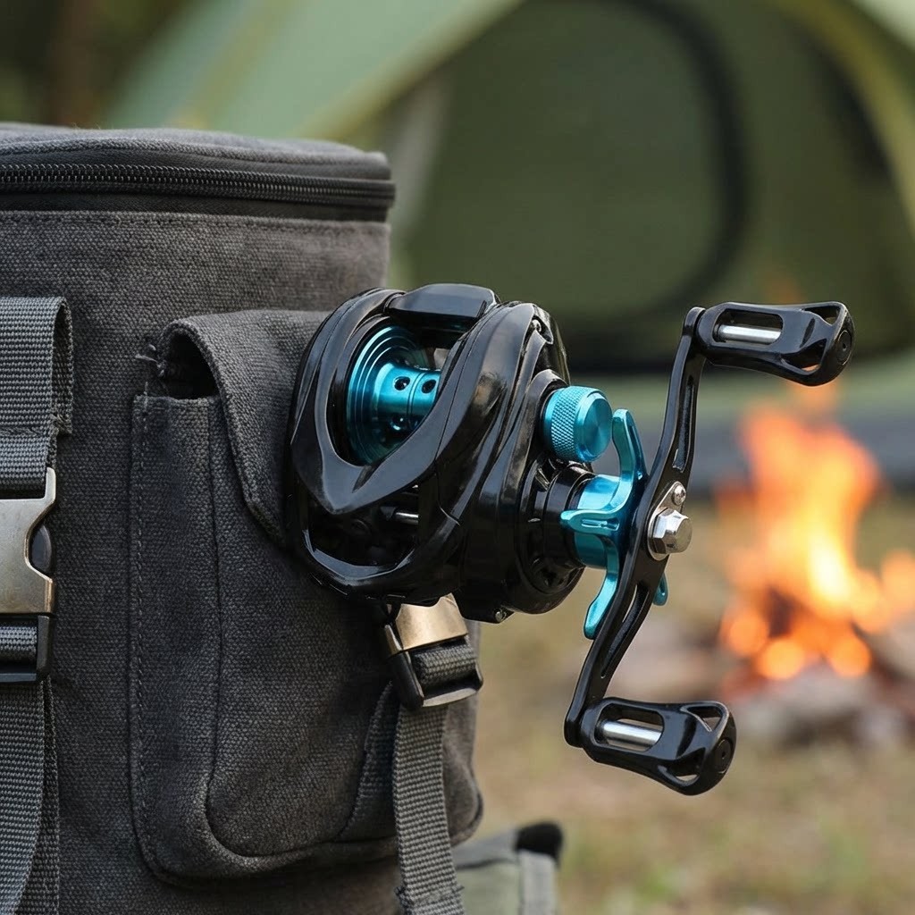 Baitcasting Reel with Smooth Casting Anti-Backlash and Drag Click Alarm