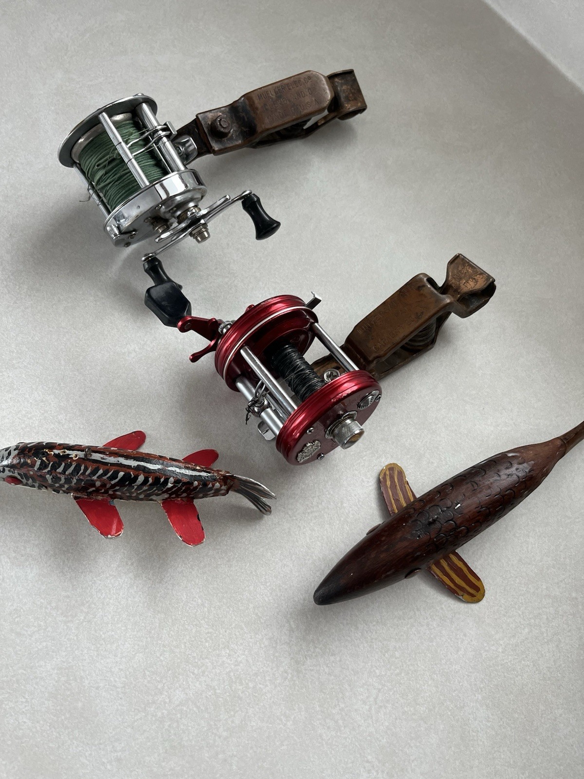 Abu Garcia Ambassadeur 6000 Shakespeare FE On Clips Vintage Spearing Decoys Lot