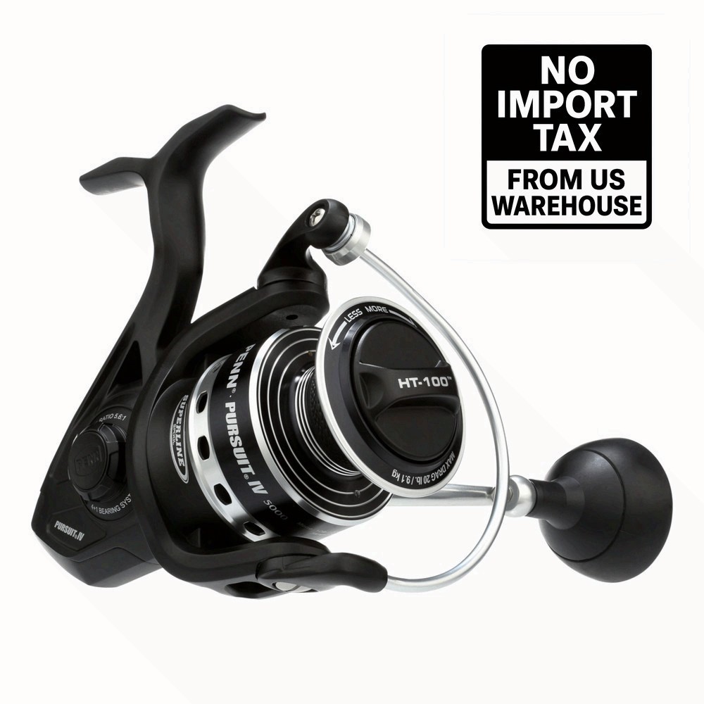 Penn Pursuit IV~PURIV8000~Black~8000 Spinning Reel~FREE Shipping