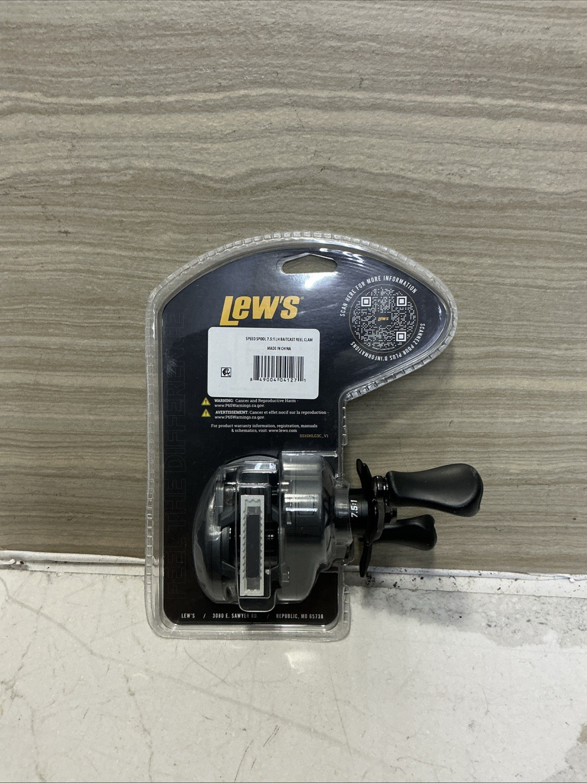Lew’s Speed Spool SS1SHLG3C 7:5:1 Baitcast Fishing Reel Left Handed- NEW