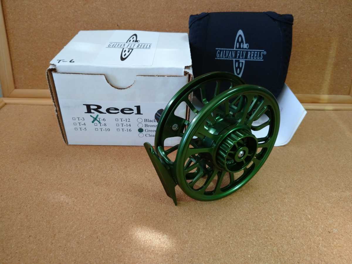 GALVAN Torque Series T-6 Fly Reel Green Right Hand Retrieve Large Arbor WF-6F+15