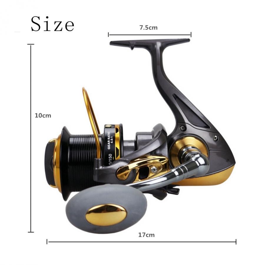 Metal Saltwater Spinning Fishing Reel 11000 Series High Speed for Large Sea Fish