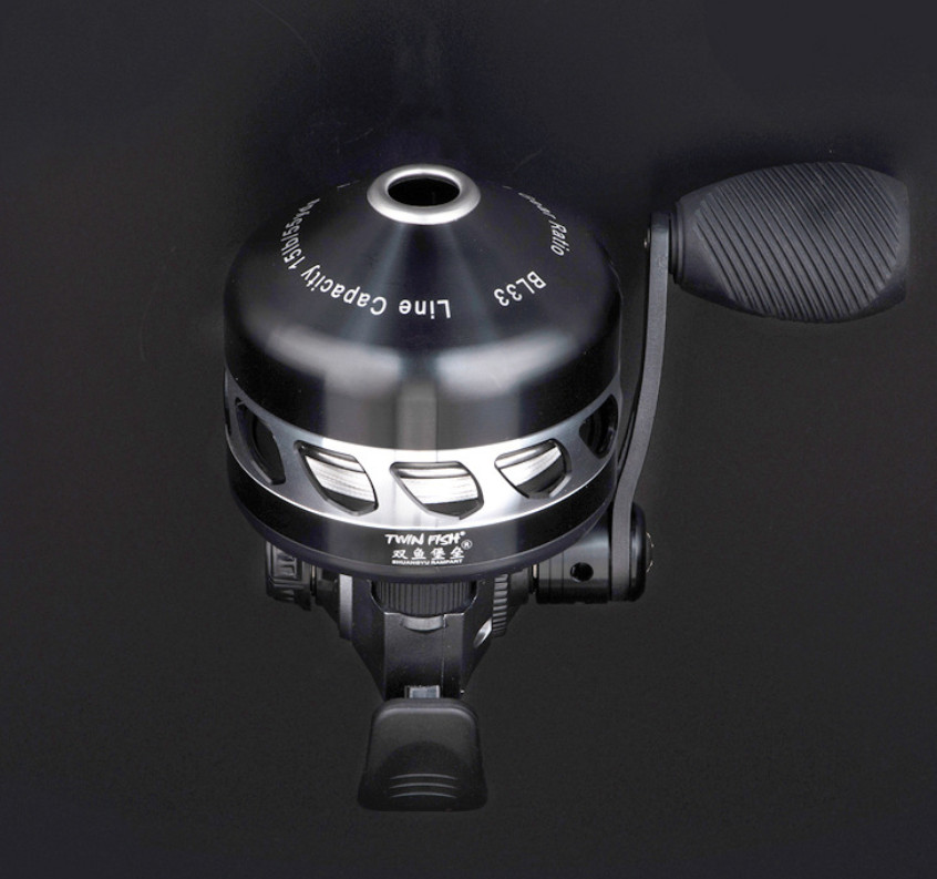 Metal Fishing Reel Wheel 3.6:1 Slingshot Fishing ReelS 6+1BB Closed Line Hunting