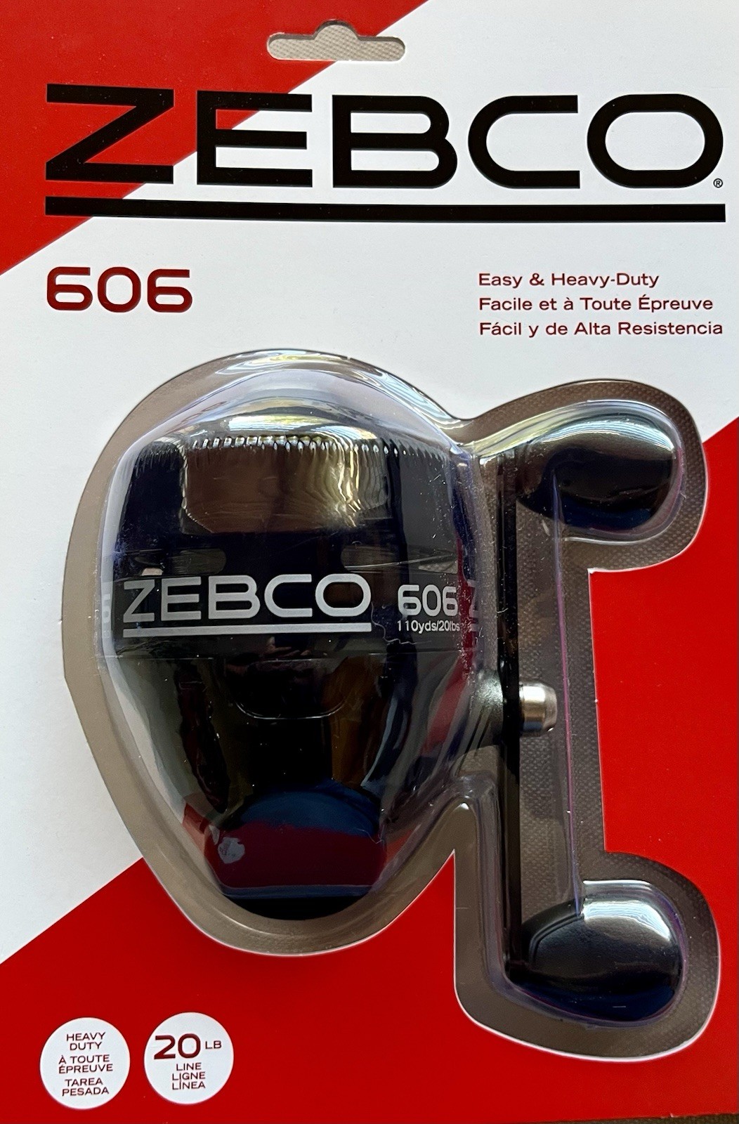 ZEBCO 606 size 60 Spincast reel 3.0:1 Gear Ratio Bite Alert 20 Lb Test Line NIP