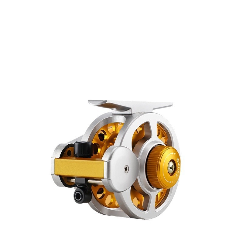 Front Reel 4:1 Gear Ratio Auto Flat Cable 4 Ball Bearings Lure Fishing Fly Reel