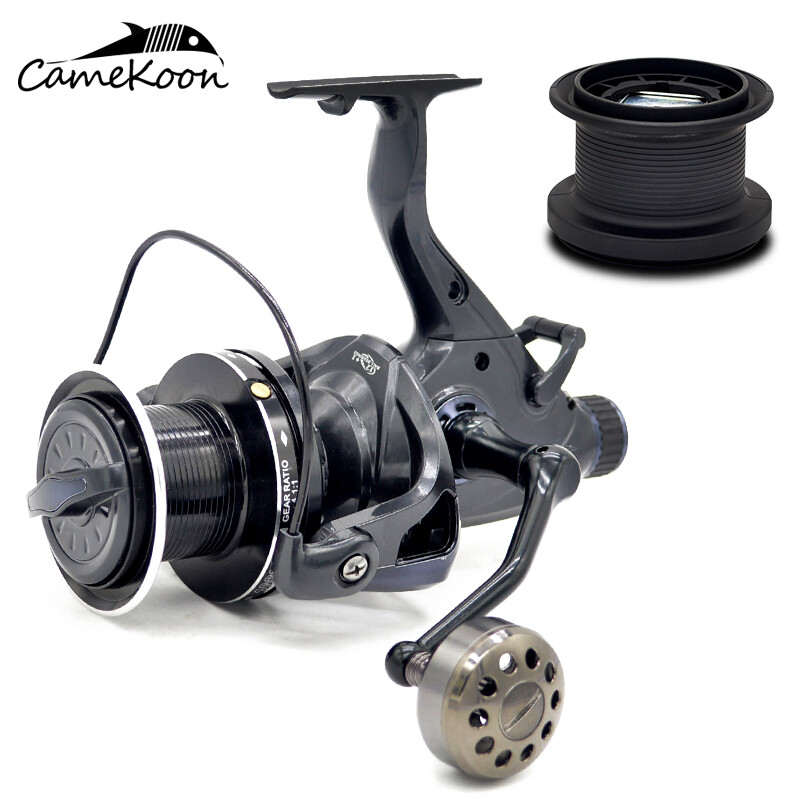 CAMEKOON Baitfeeder Spinning Reel Dual Drag System Carp Fishing with Extra Spool