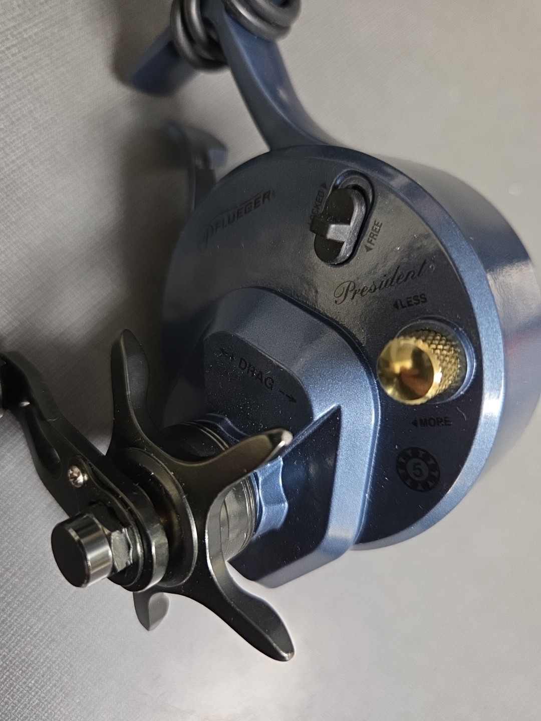 Pflueger President Inline Ice Fishing Reel FREE SHIPPING