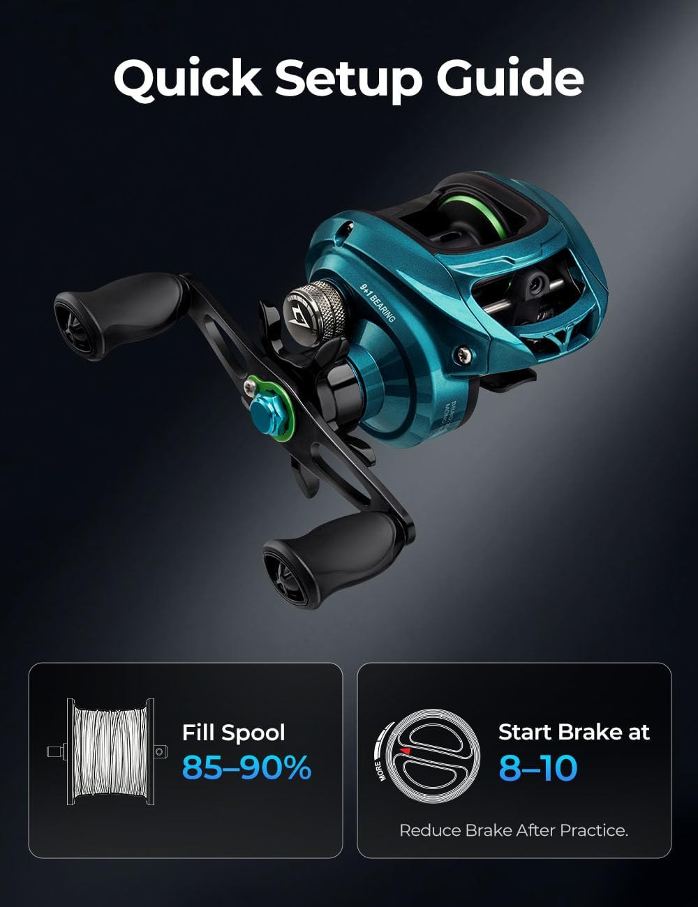 Ultra-Light Baitcasting Reel, 5.5 Oz Compact Low Profile Baitcaster, 7.1:1 Gear