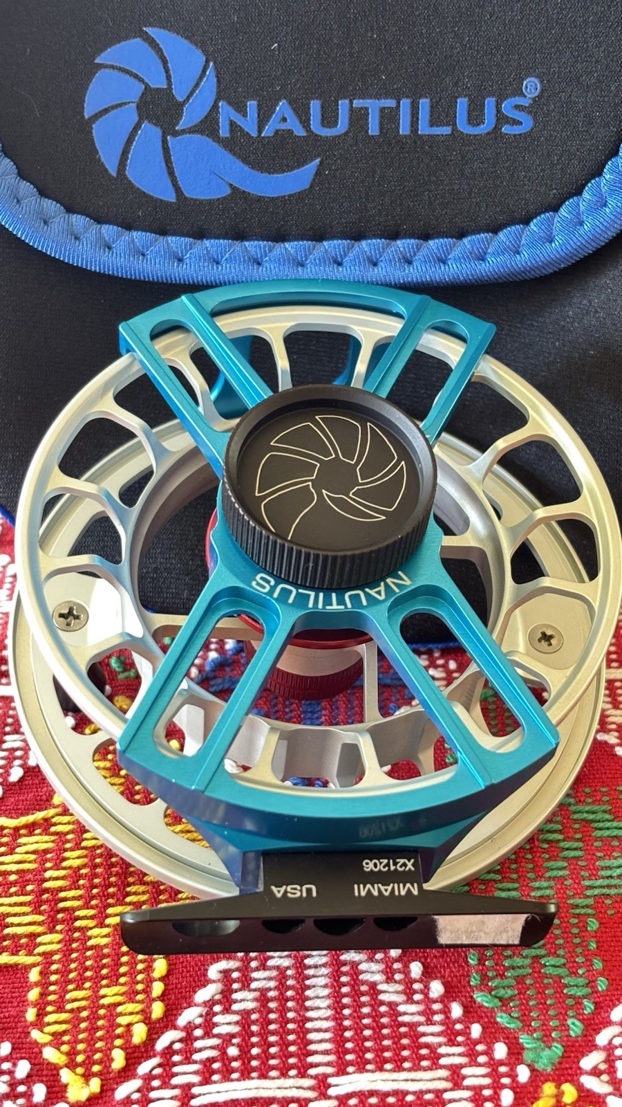 NEW Nautilus X Series XL 6/7 Fly Reel Custom Turquoise Silver LH USA NIB