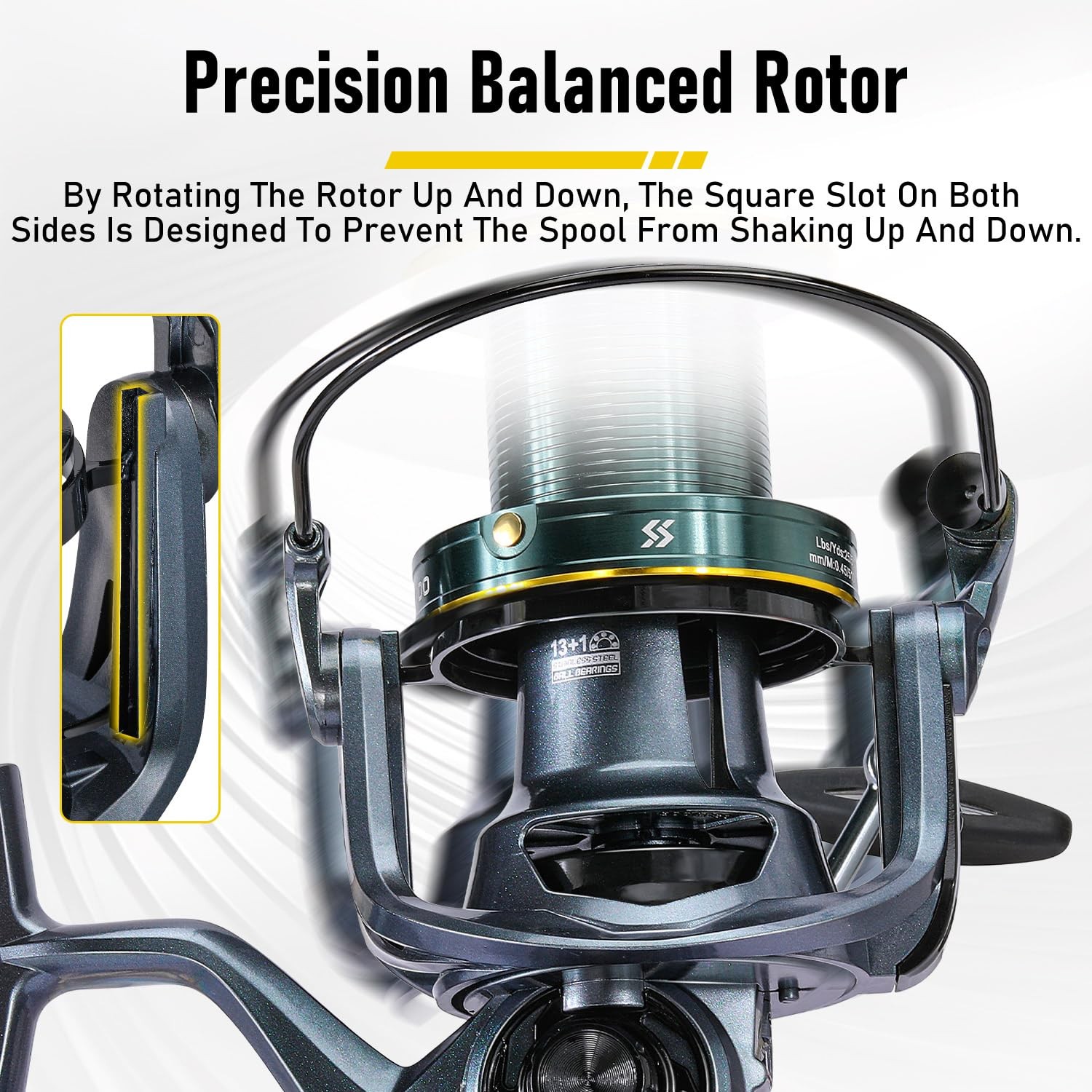 14000 Size Saltwater Surf Spinning Fishing Reel Heavy Duty 44LB Drag