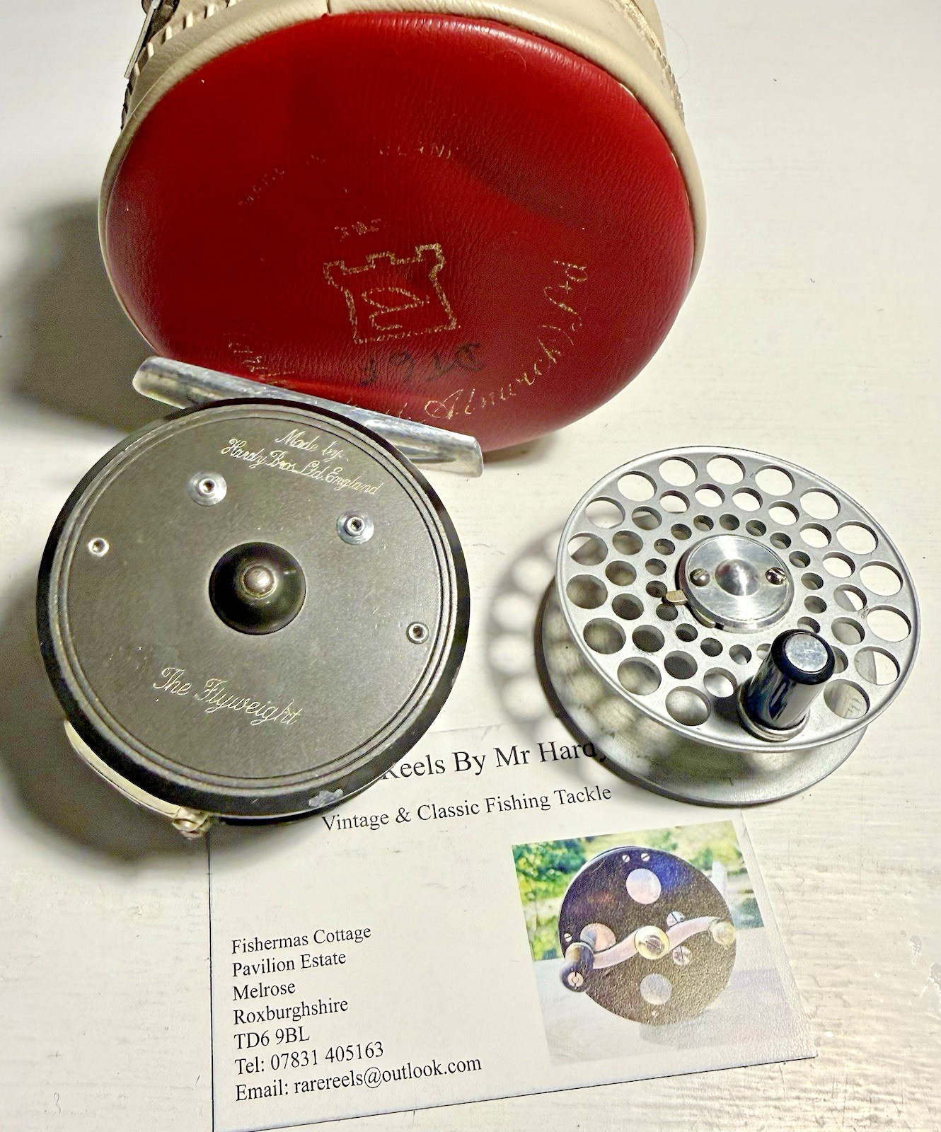 Vintage Hardy The Flyweight Trout Fly Reel with spare Spool & Reel Case