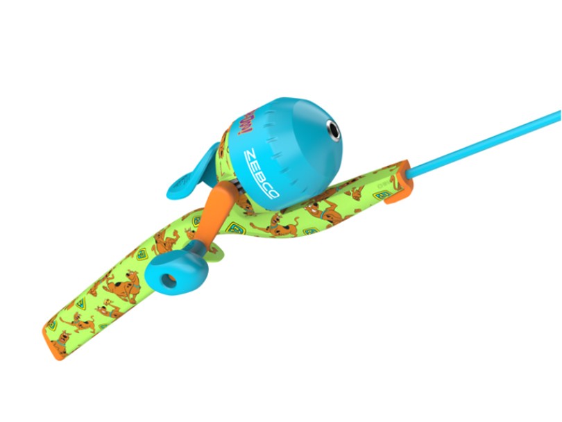 Zebco Scooby Doo Floating Spincast Reel & Glass Rod 2.9ft Blue Kids Fishing