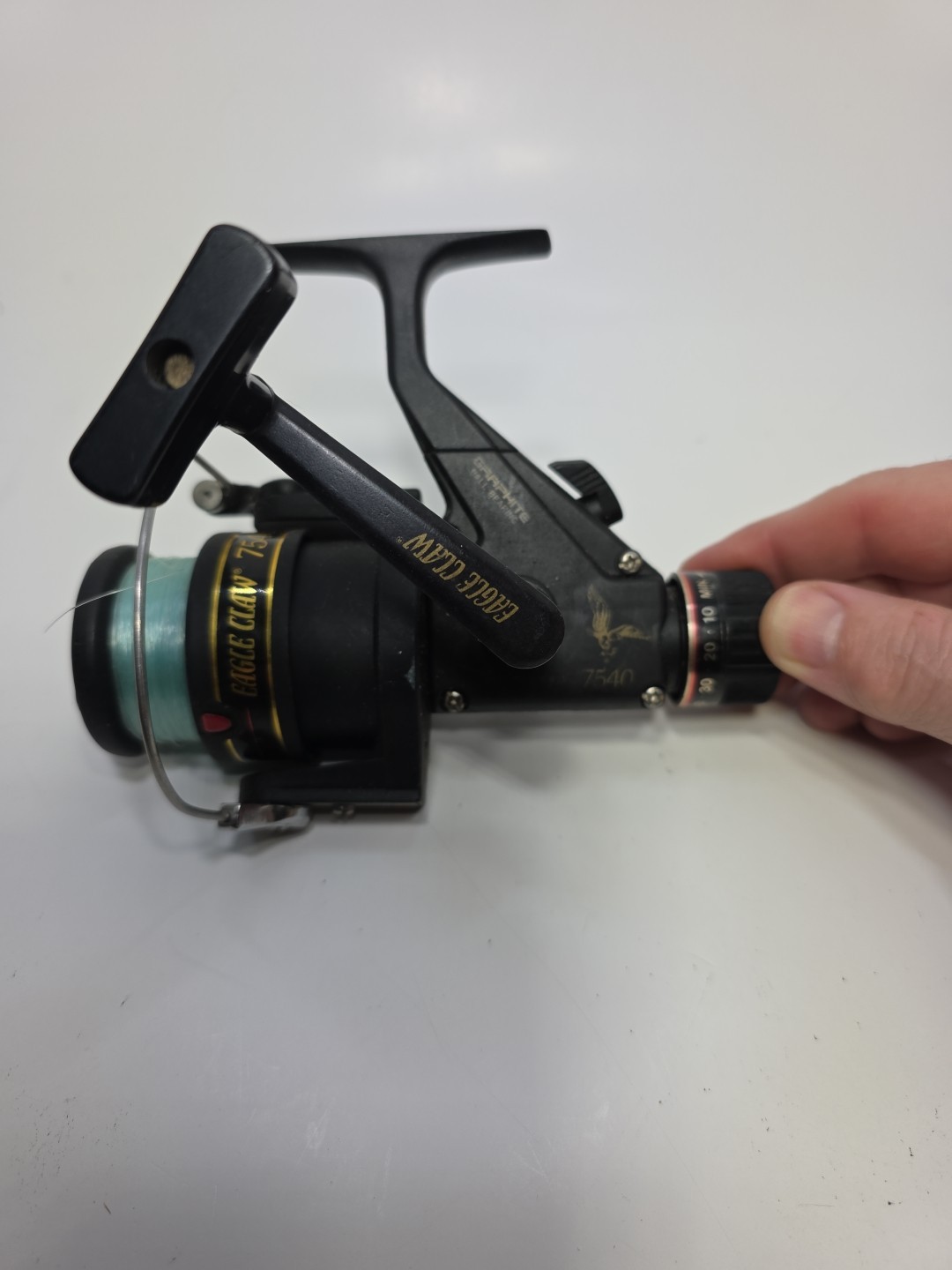 Vtg Eagle Claw 7540 Left Hand or Right Hand Graphite Ball Bearing Fishing Reel