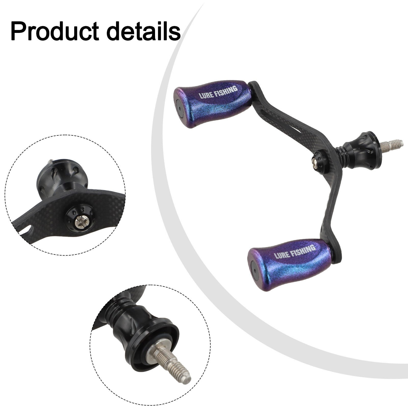 Carbon Fibre Handle Double Rocker Handle Reel Customization 12 Color Choices