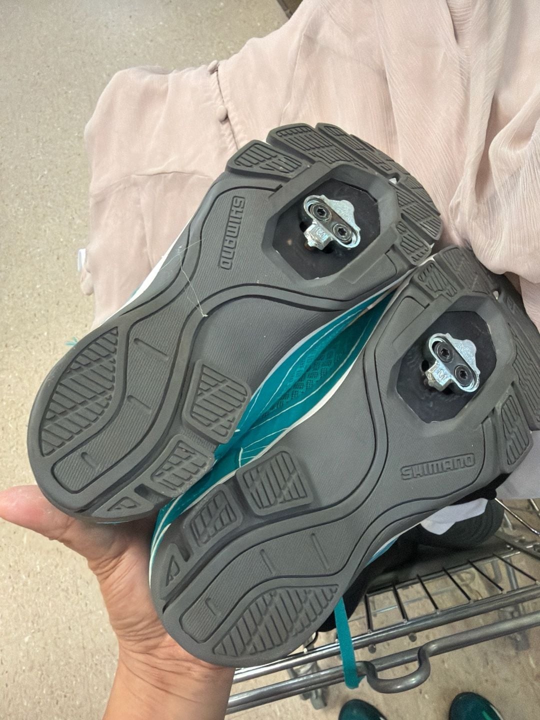 Shimano Women’s SH-CW41GG Click’R Teal Cycling Shoes Size 40