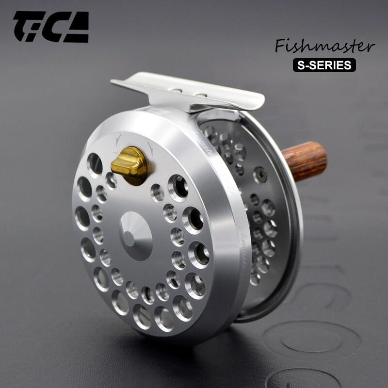 TICA Fishmaster 3/4wt Aluminum Fly Reel Wooden Handle for River & String Fishing