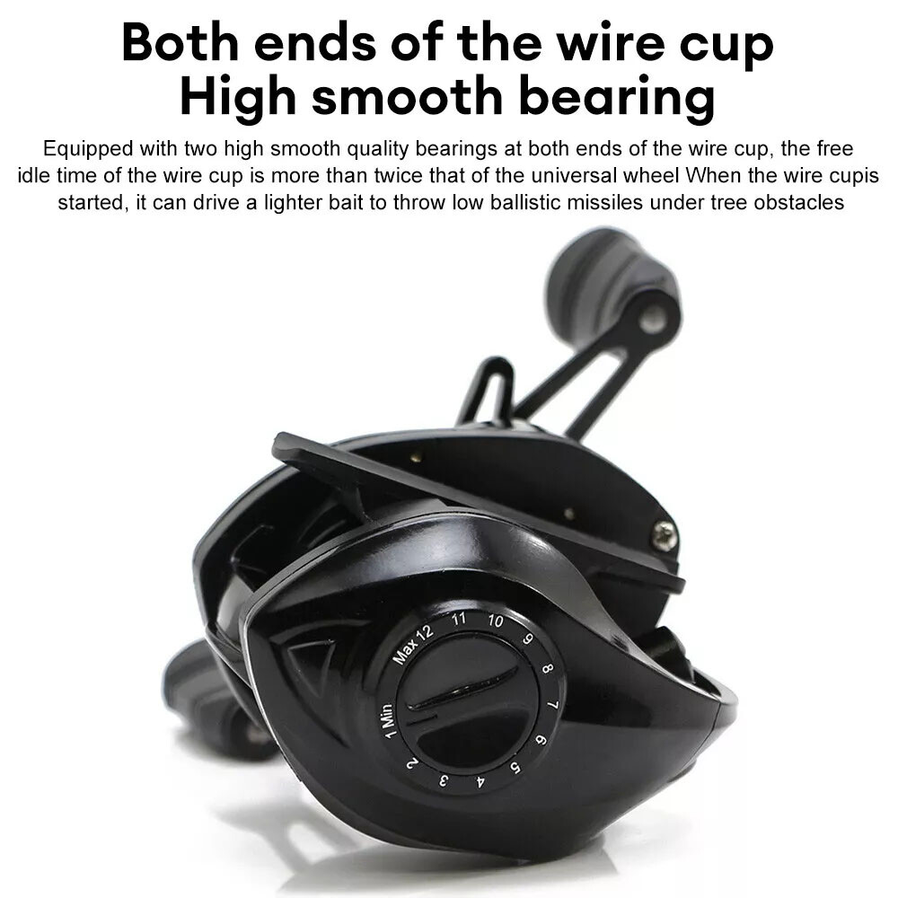 1/2/4x L/R Fishing Baitcasting Reel 18+1BB 7.2:1 Gear Ratio Salt/Freshwater USA