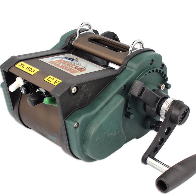 Kristal Fishing XL603M electric fishing reel with adjustable speed and handle