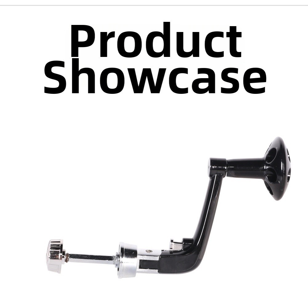 Black Aluminum Fishing Reel Handle Arm 1.9 x 0.5 x 0.3 cm for 1000-7000 Reels