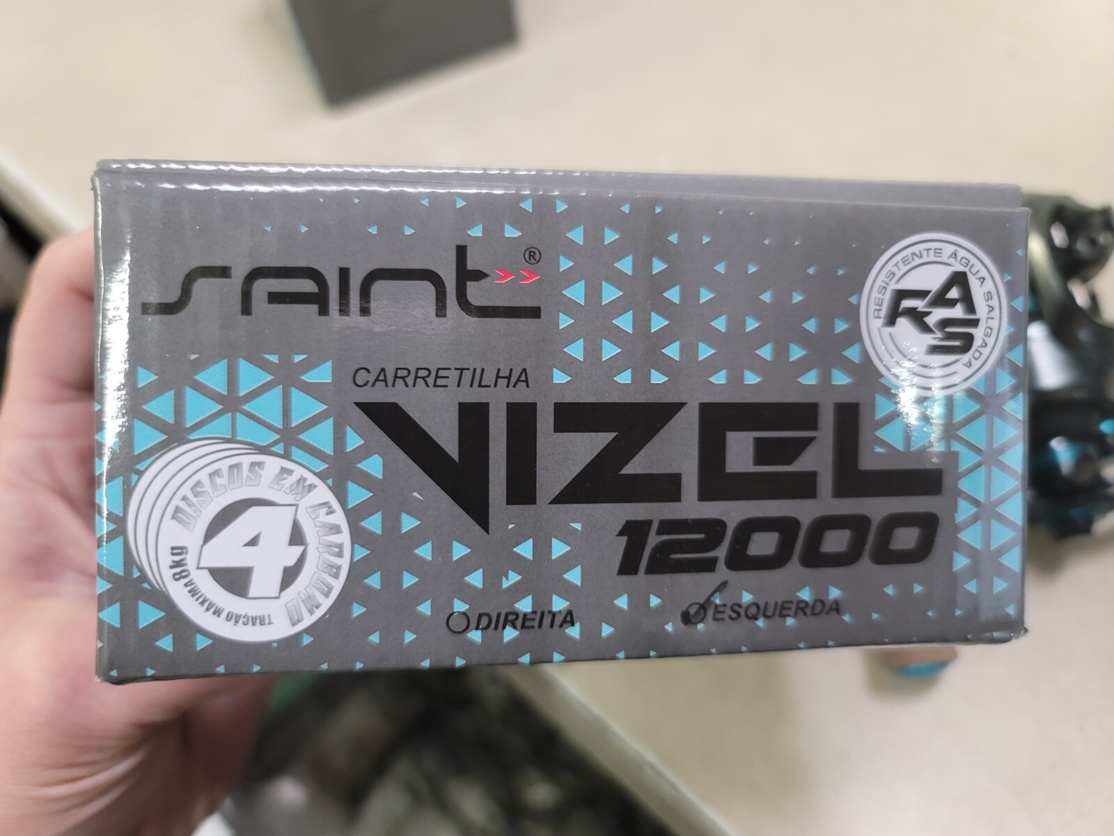 Saint Plus Vizel 12000 Baitcasting Reel New Open Box Cork Knob LEFT