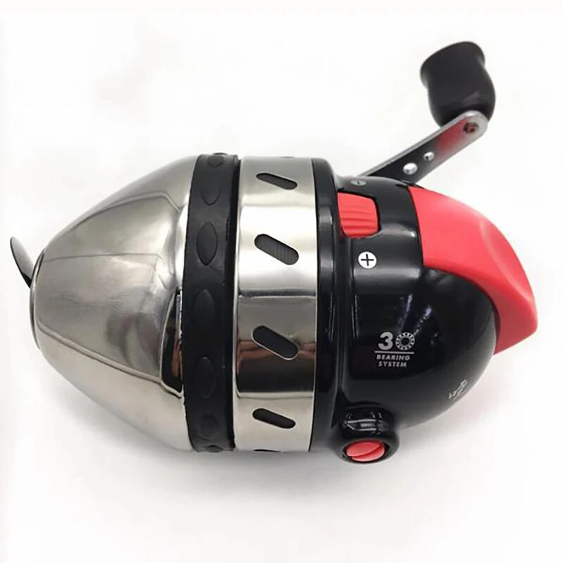 Stainless Steel Fishing Reels for Slingshot Shooting Speed Ratio 3.4:1 Closed