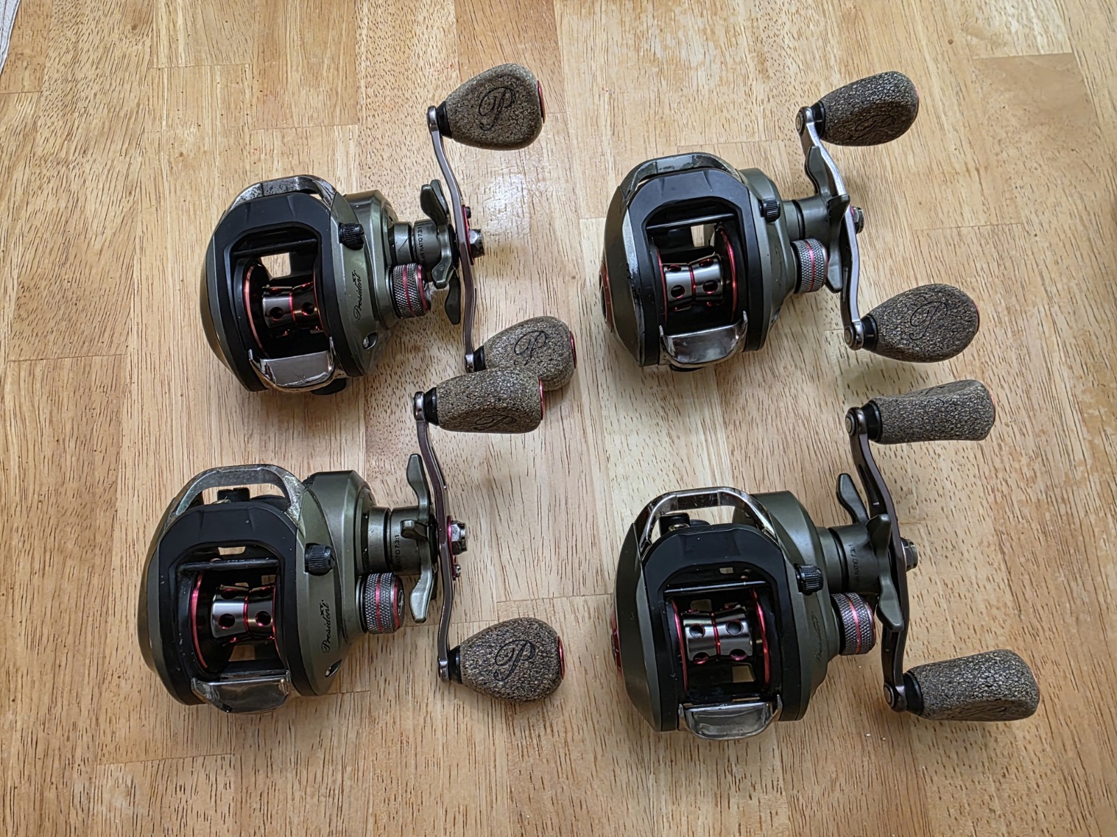 Pflueger President XT Baitcasting Reels…lot of 4 ( PARTS ) SEE Details 👍