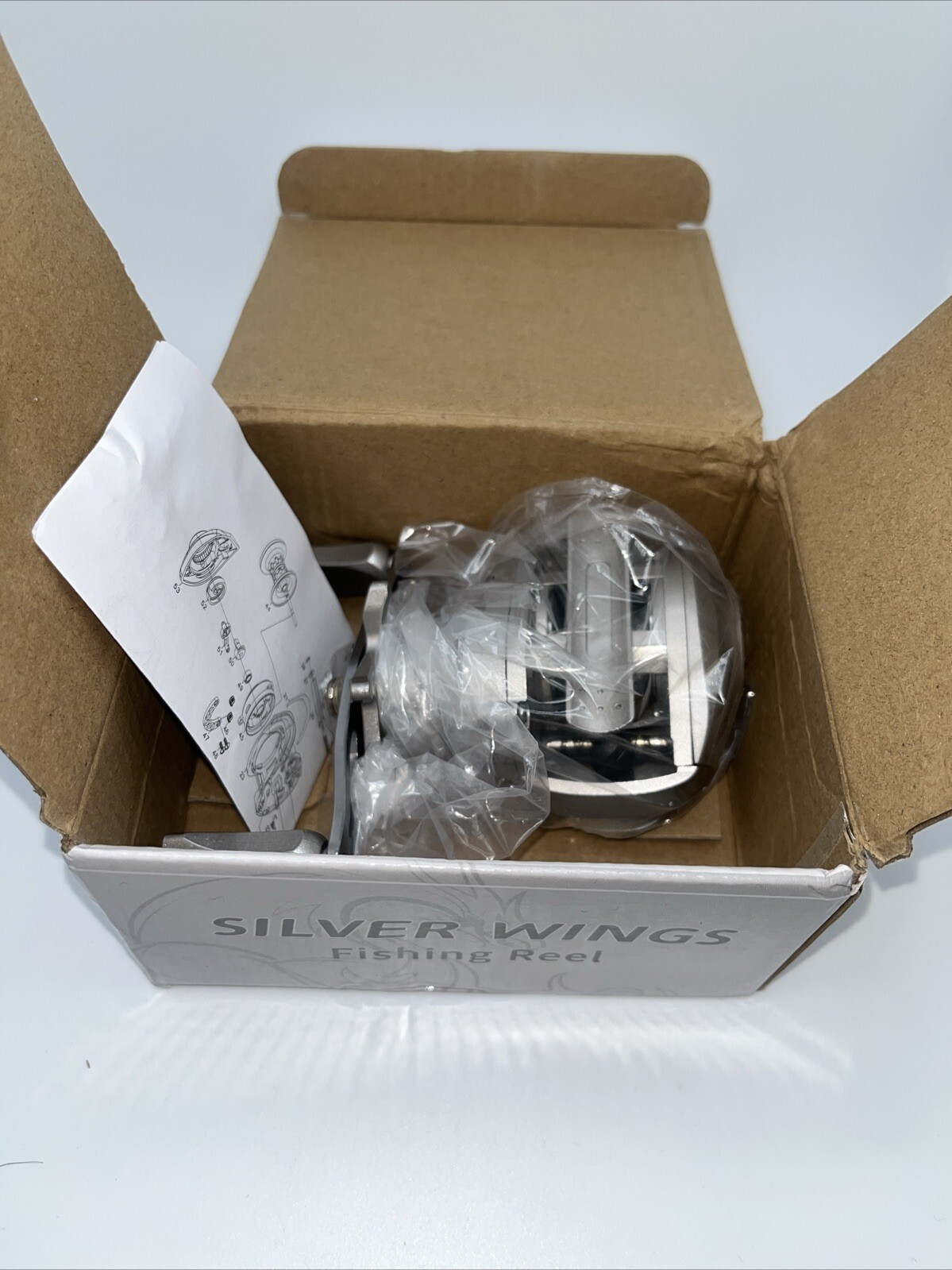 HAUT TON Silver Wings 7.2:1 Gear Ratio Baitcasting Reel Fishing Reel Left Hand
