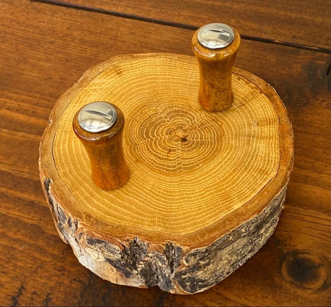 Poor Condition Wood Knob Handle Knob Golden Camphor Root Guetal Daiwa S For A