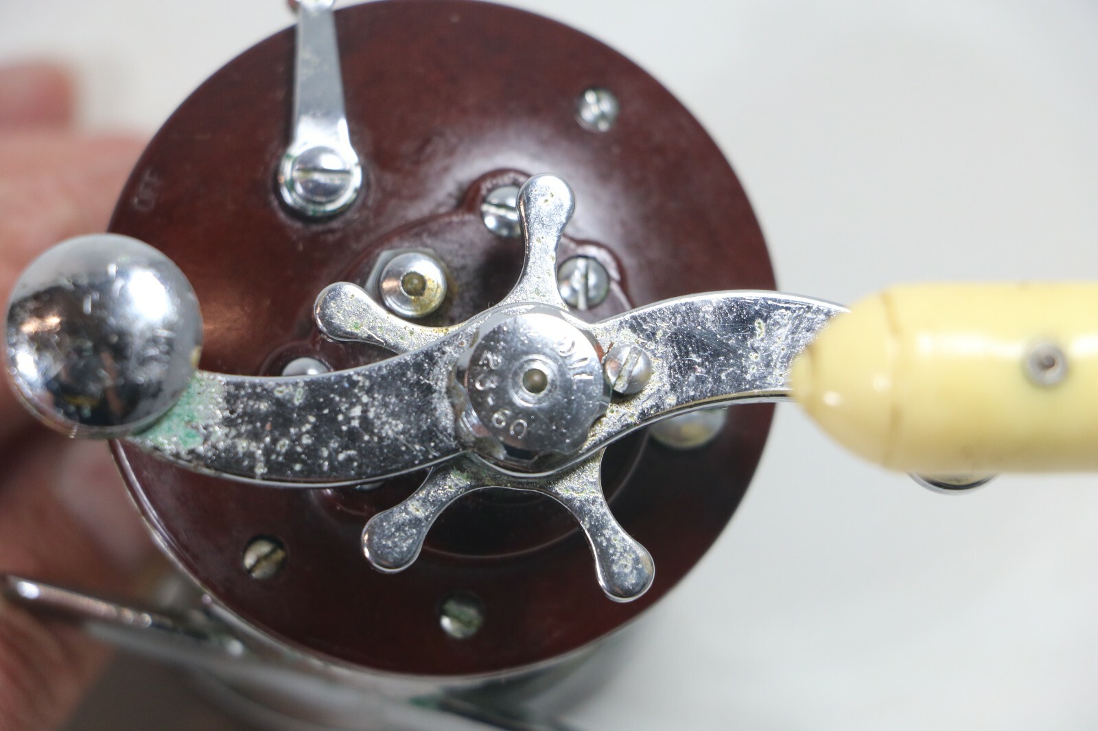 Vintage Penn Levelwind Peerless No. 9 Burgundy Fishing Reel – Made in USA