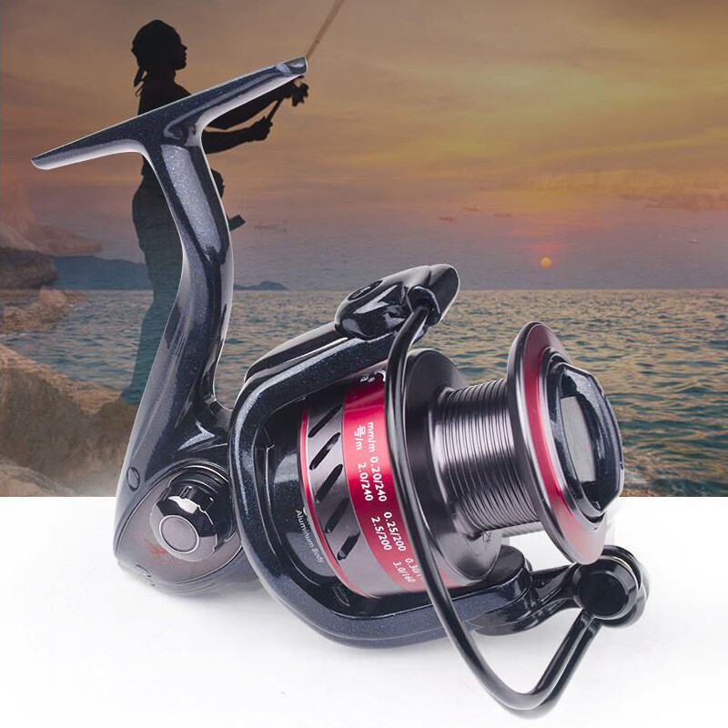 1000 2000 3000 4000 5000 6000 Size Spinning Fishing Reel w/ Metal Body and Spool