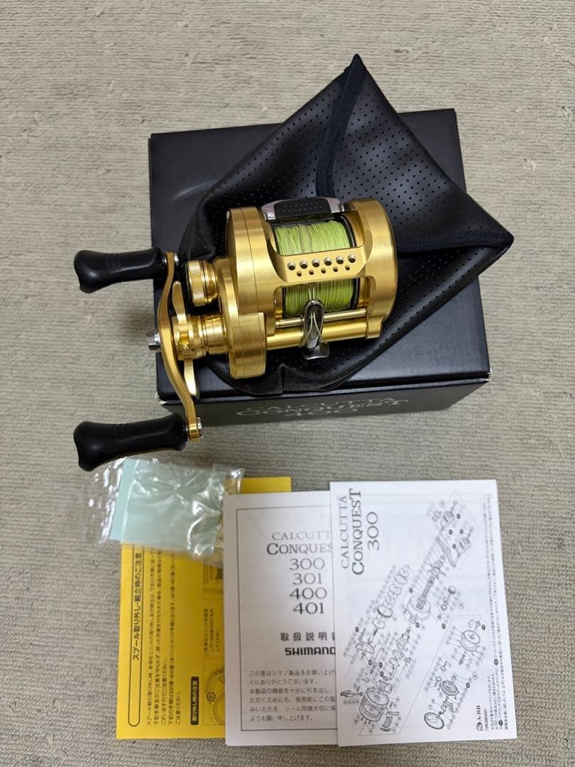 Shimano 18 Calcutta Conquest 400 Fishing Reel Smooth Operation Used Condition