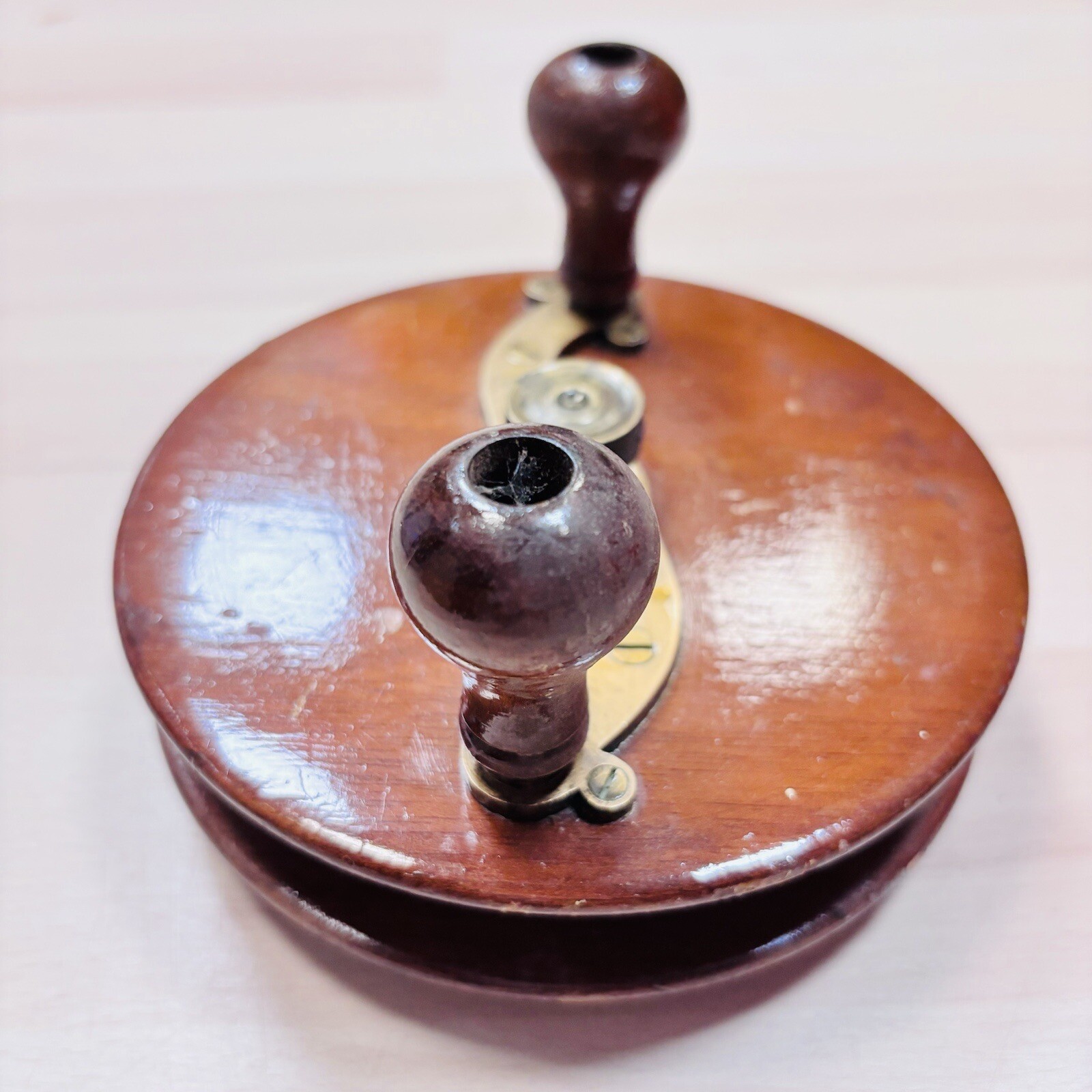 Chas Lehmann Wood Sidewinder Cod c1890 Fishing Reel Antique