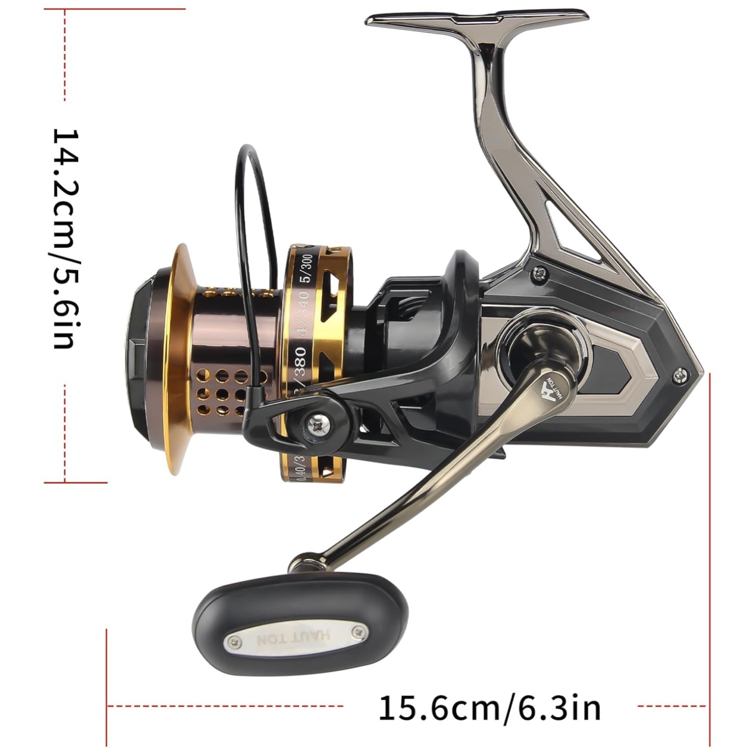 All-Metal BG Surf Fishing Reel 8000/12000, 20KG Drag Power