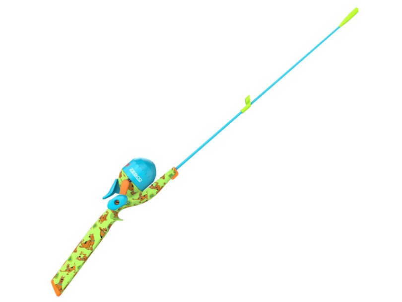 Zebco Scooby Doo Floating Spincast Reel & Glass Rod 2.9ft Blue Kids Fishing