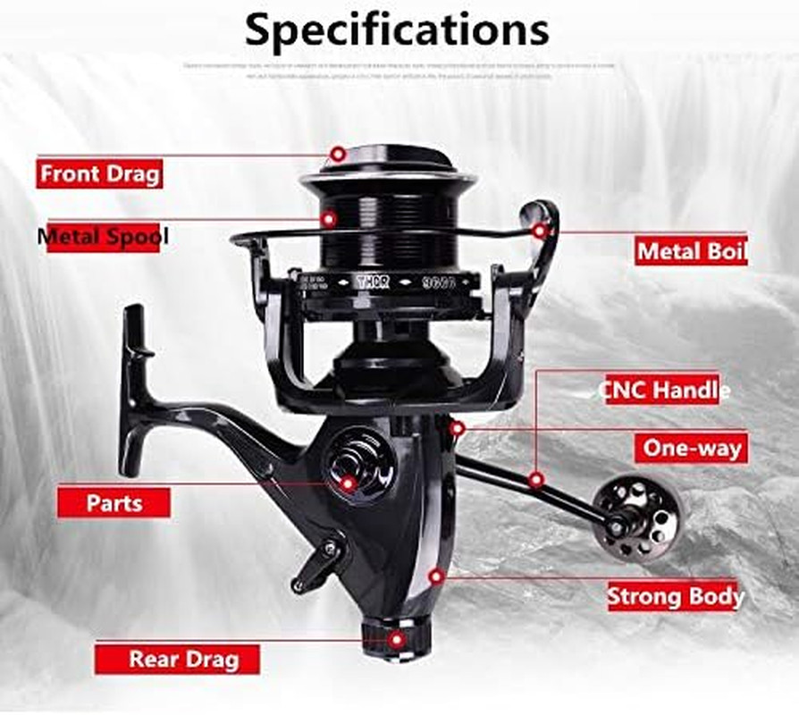 Carp Fishing Reels 8000 9000 10000 Bait Runner Big Free Runner Double Brake Feed