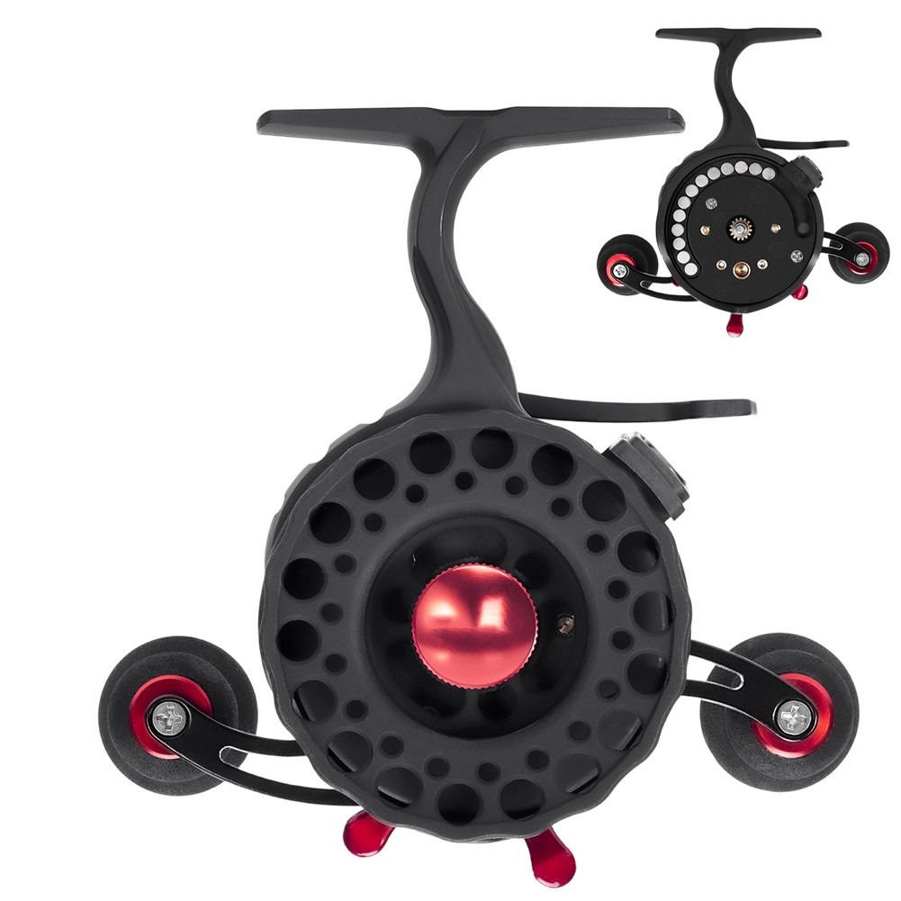 Metal Ice Fishing Reel 13 Magnets with Magnetic Brake System and 351 Gear Ratio