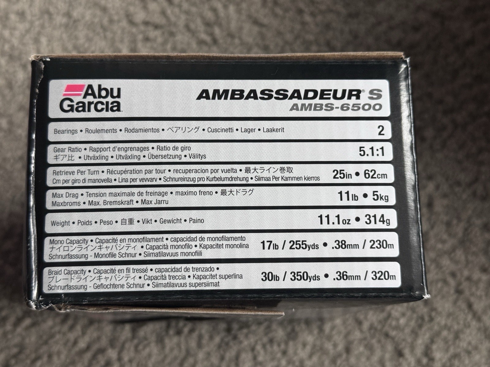 NEW Abu Garcia Ambassadeur S AMBS- 6500 Casting Reel FREE SHIPPING