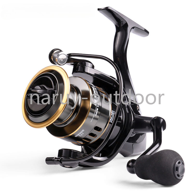 Fishing Reel HE500-7000 Max Drag 10kg Metal Spool Grip Spinning Reel
