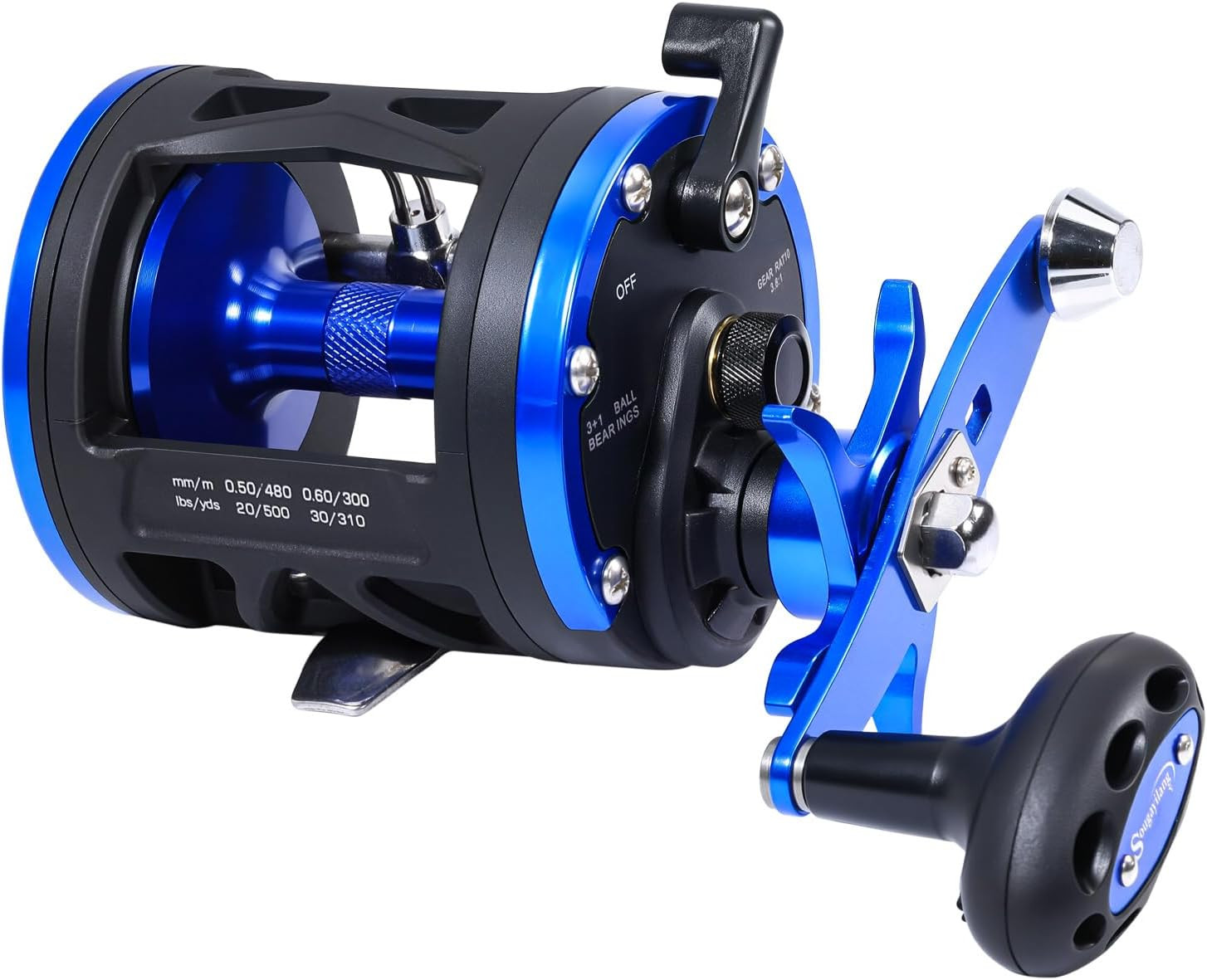Trolling Reel & Conventional Fishing Reel – Saltwater Level Wind Reel with Smoot