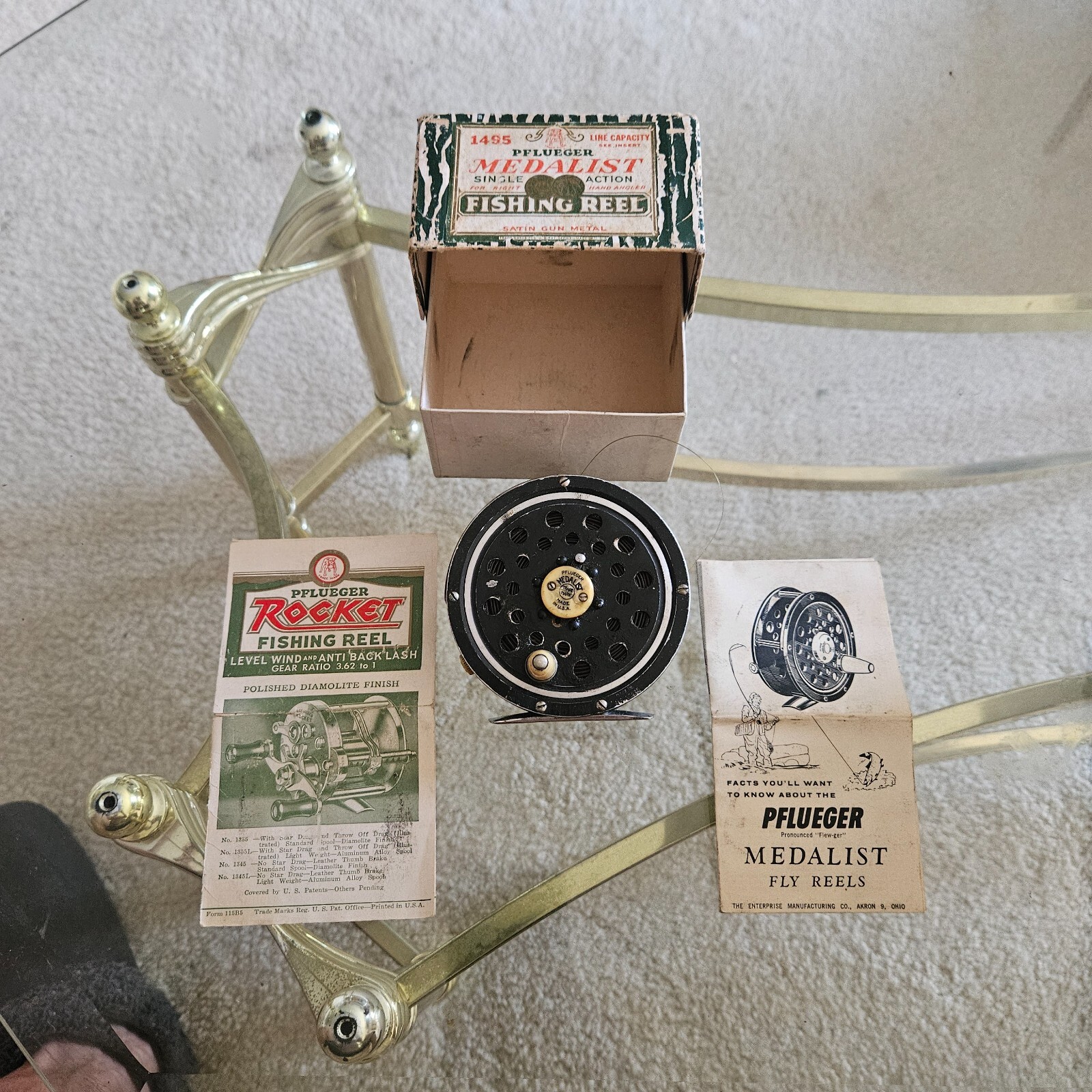 Vintage Pflueger Medalist fly reel used