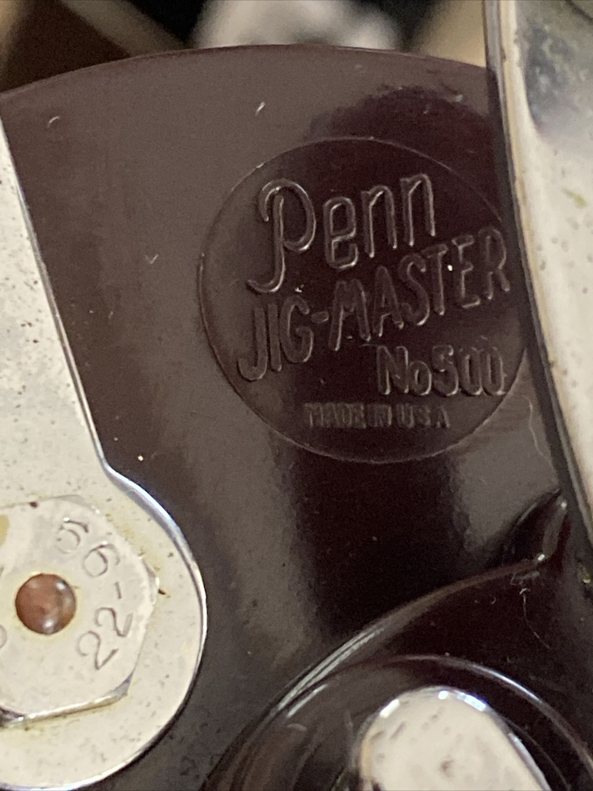 Beautiful Penn Jigmaster No. 500 Fishing Reel With Rare Orange Handle