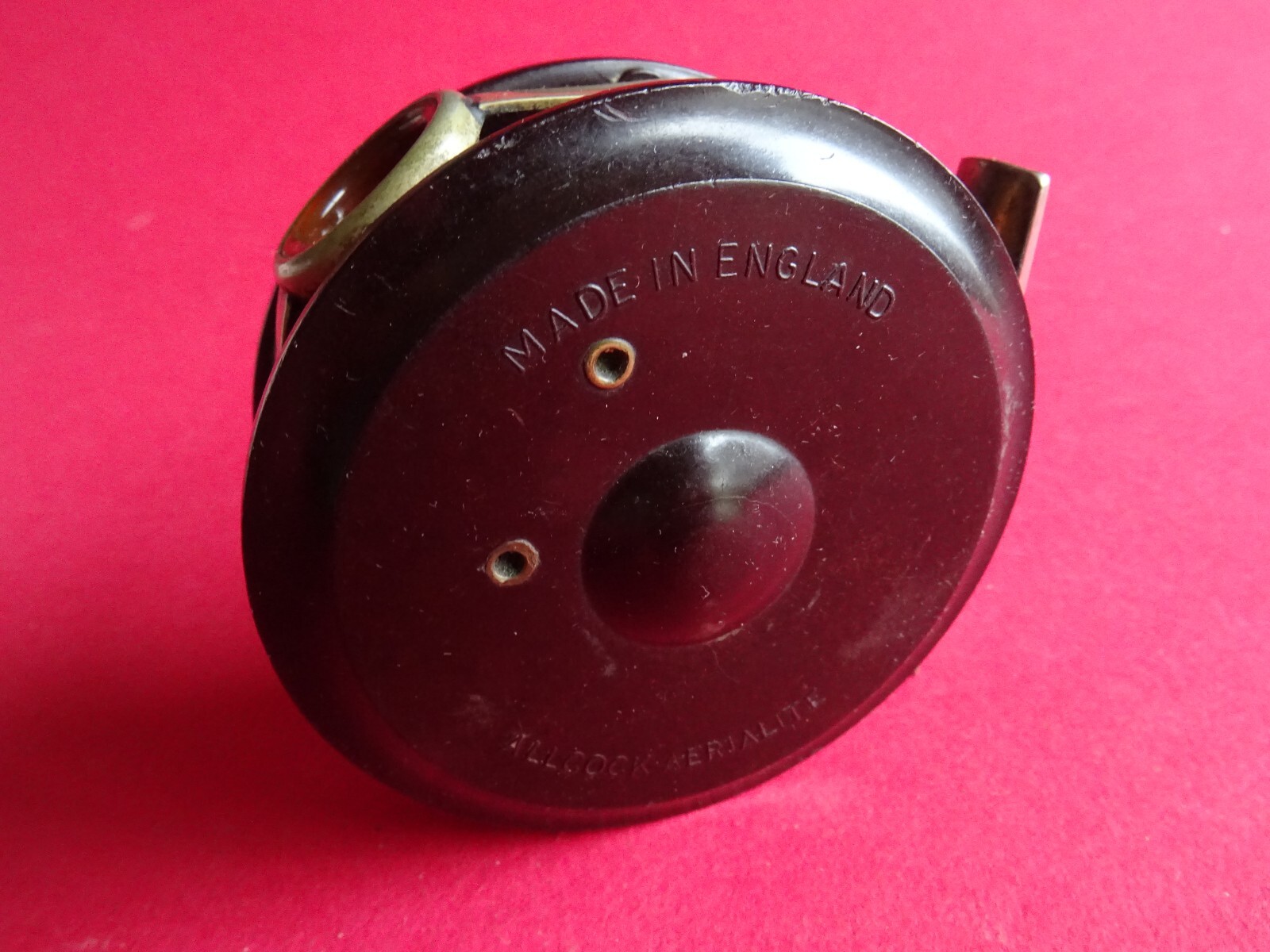A GOOD VINTAGE 3″ ALLCOCK AERIALITE TROUT FLY FISHING FISHING REEL +AGATE GUARD