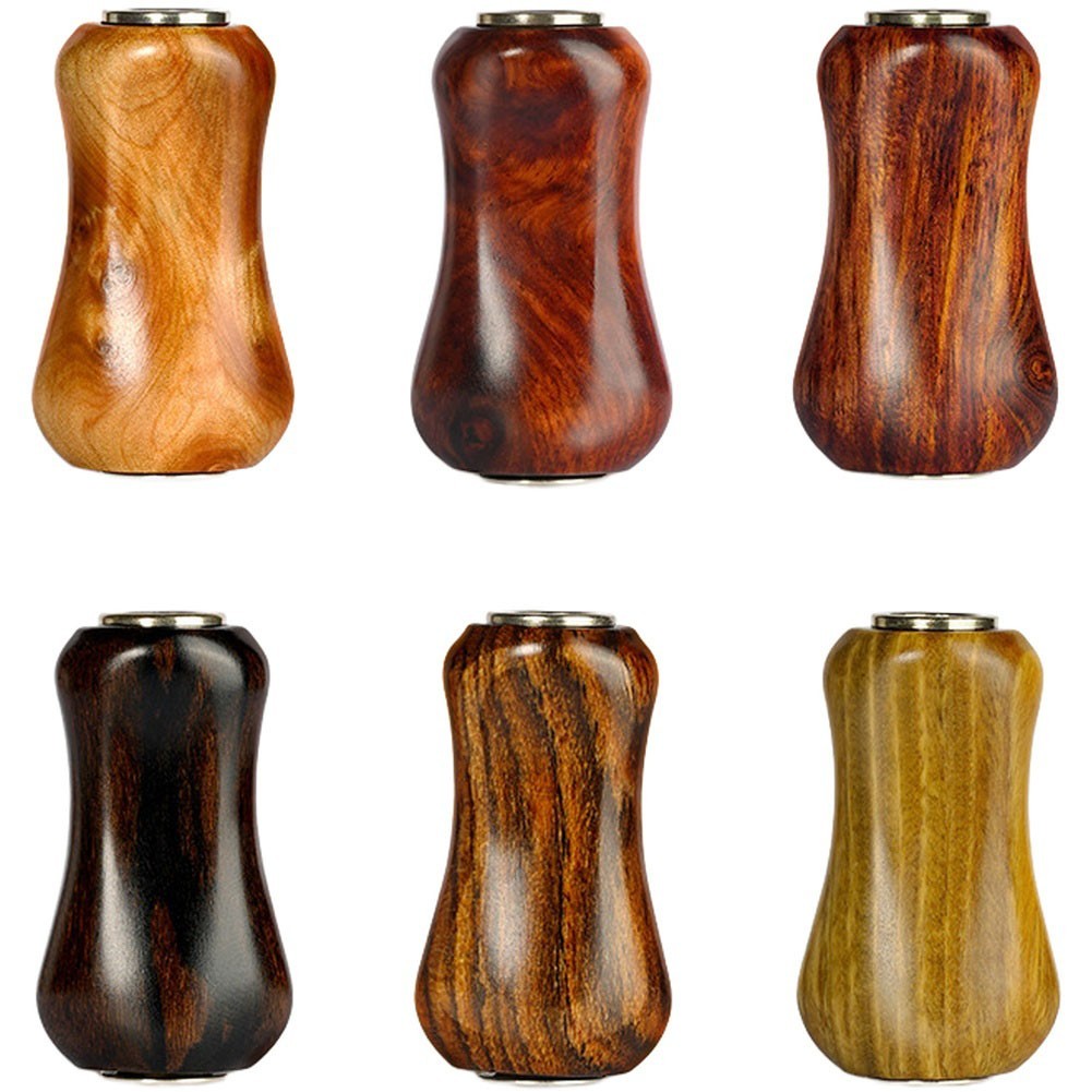 Wood Knobs for Fishing Reel with Metal Arm Handle Fits 4mm Shaft Diameter Reel